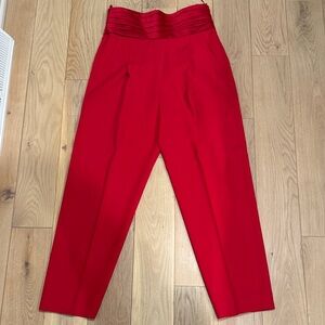 Emporio Armani Vibrant Red Women's Trousers